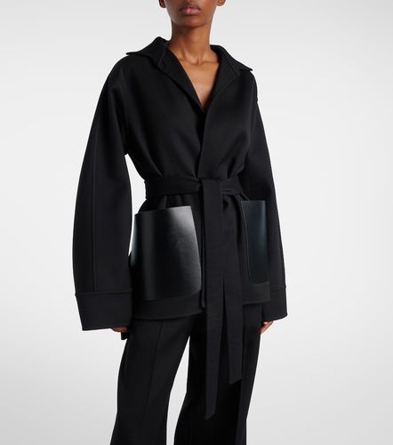 Alaïa Jacke aus Schurwolle mit Leder - Alaia - Modalova