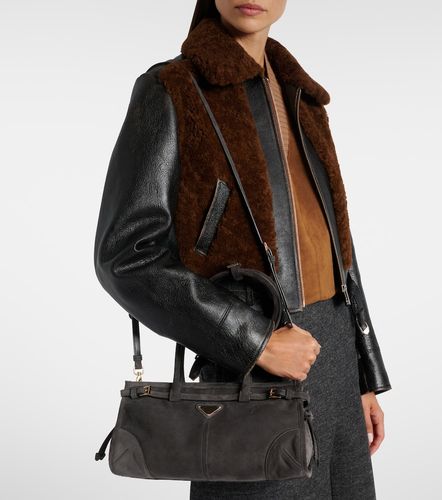 Borsa a spalla Bonnie Medium in suede - Prada - Modalova