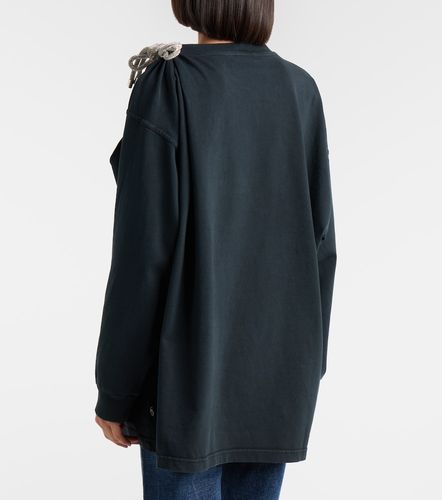 Camiseta oversized de jersey de algodón adornada - Area - Modalova