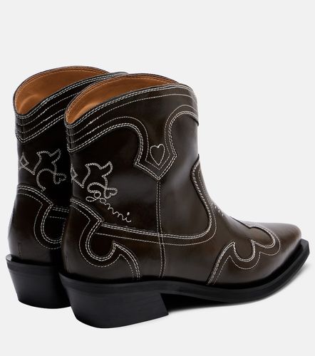 Ganni Bestickte Westernstiefel - Ganni - Modalova