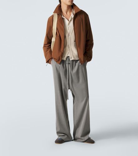 Socot leather-trimmed blouson jacket - Moncler - Modalova
