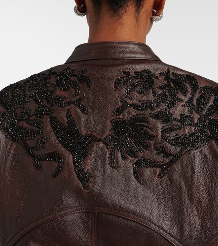 Giacca in pelle con perline - Jacques Wei - Modalova