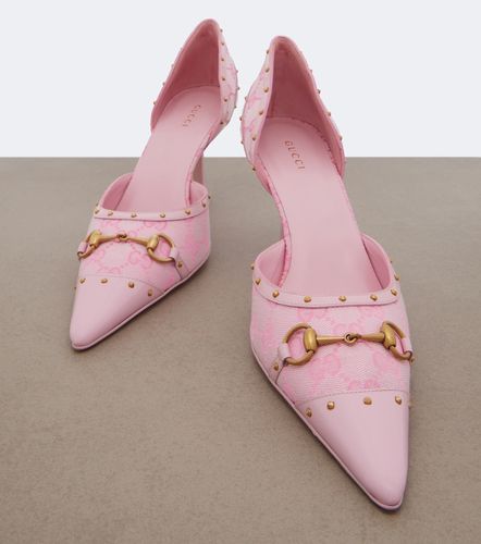 Pumps Savoy Horsebit aus Canvas - Gucci - Modalova