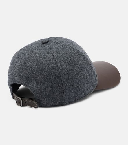 Cappello da baseball Monili in pelle e lana - Brunello Cucinelli - Modalova