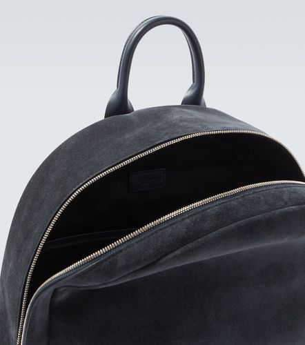 Leather-trimmed suede backpack - Kiton - Modalova