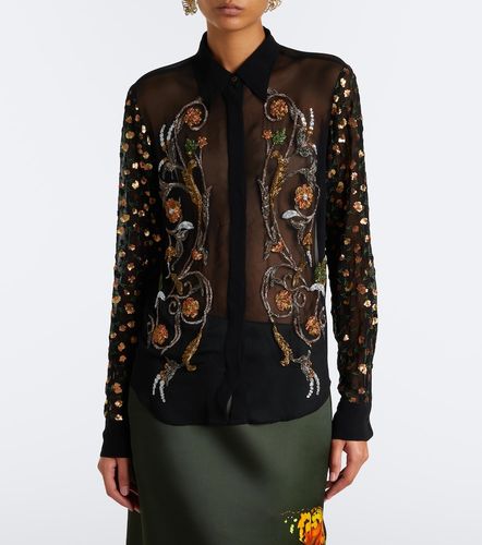 Blusa adornada semitransparente - Dries Van Noten - Modalova