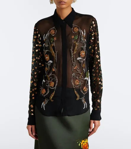 Blusa adornada semitransparente - Dries Van Noten - Modalova