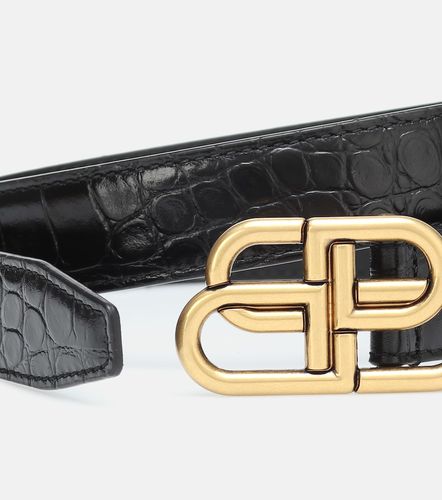 BB croc-effect leather belt - Balenciaga - Modalova