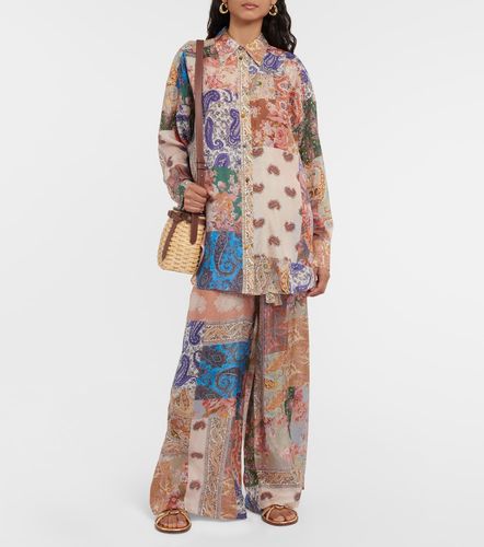 Devi oversized patchwork silk shirt - Zimmermann - Modalova