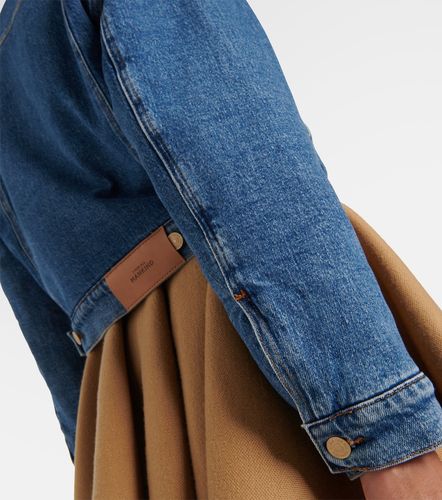 Teddy-trimmed denim jacket - 7 For All Mankind - Modalova