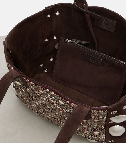 Borsa Nellcôte Medium in suede - Valentino Garavani - Modalova