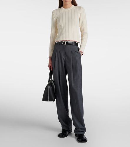 Cable-knit virgin wool sweater - Thom Browne - Modalova