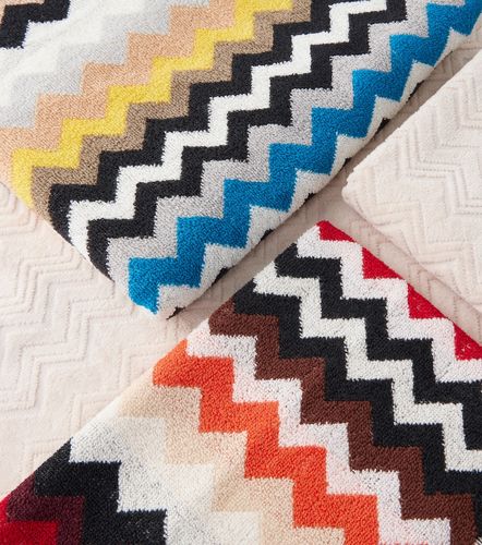 Set de 2 toallas Chalk de rizo de algodón en zigzag - Missoni - Modalova