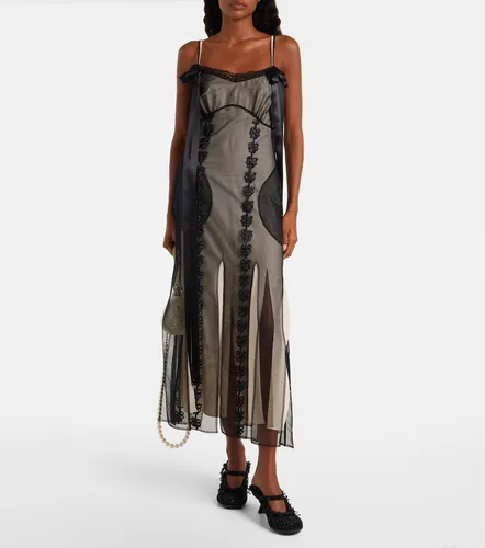 Lace-trimmed sheer midi dress - Simone Rocha - Modalova