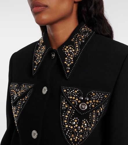 Versace Studded wool-blend jacket - Versace - Modalova