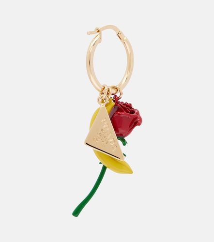 Embellished enamel hoop earrings - Prada - Modalova
