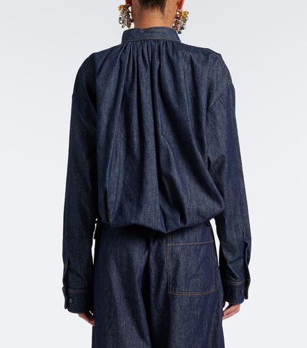 Blusa de denim con lazada - Dries Van Noten - Modalova