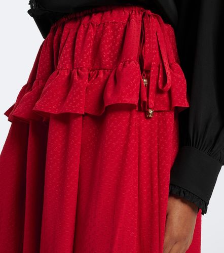 Chloé Pantalones globo de seda de jacquard con volantes - Chloe - Modalova