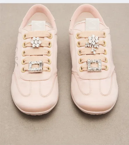 Verzierte Sneakers Viv Low aus Satin mit Leder - Roger Vivier - Modalova