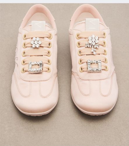 Zapatillas Viv Low de satén con piel adornadas - Roger Vivier - Modalova