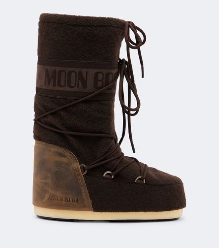 Icon leather-trimmed snow boots - Moon Boot - Modalova