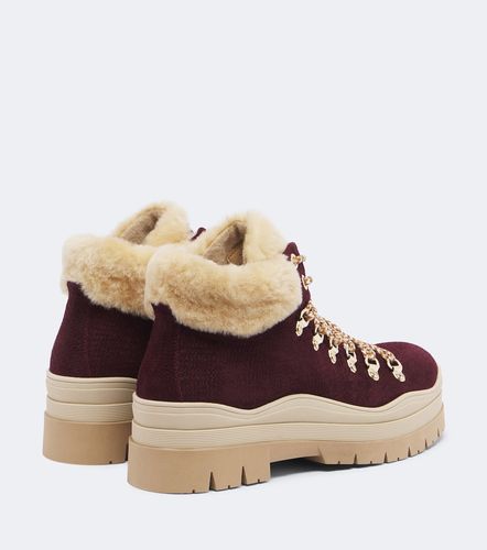 Arosa shearling-trimmed suede ankle boots - Bogner - Modalova