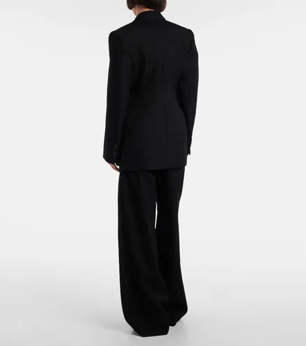 Pleated low-rise wide-leg wool pants - Wardrobe.NYC - Modalova
