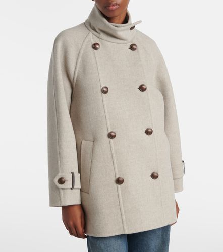 Double-breasted wool and cashmere coat - Brunello Cucinelli - Modalova