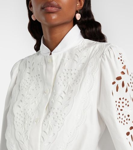 Blusa de popelín de algodón bordada - Valentino - Modalova