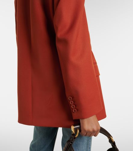 Blazer cruzado de gabardina de lana - Saint Laurent - Modalova