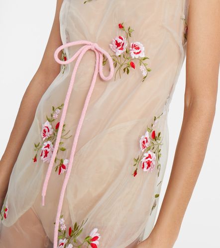 Embroidered sheer organza midi dress - Simone Rocha - Modalova