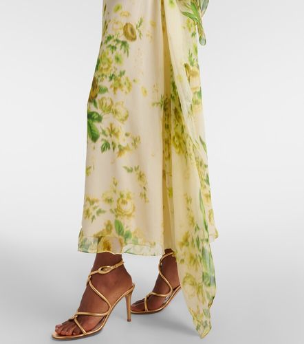 Abito midi in seta con stampa floreale - Erdem - Modalova
