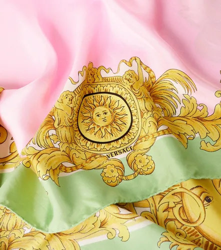 Pañuelo de sarga de seda estampado - Versace - Modalova