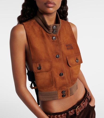 Miu Miu Suede vest - Miu Miu - Modalova