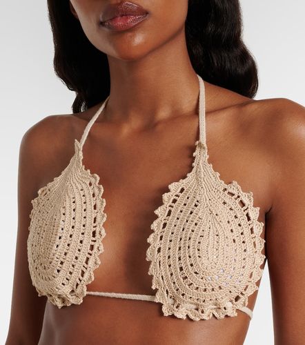 Top bikini in cotone crochet - The Attico - Modalova