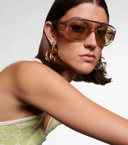 Gucci Gafas de sol máscara con GG - Gucci - Modalova