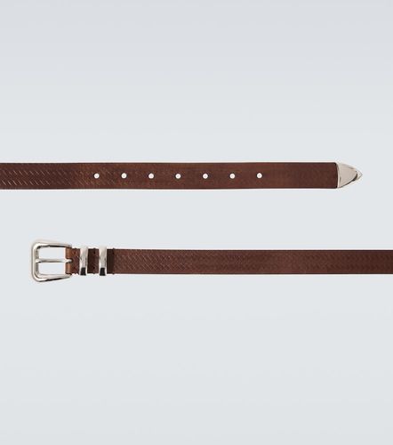Debossed leather belt - Brunello Cucinelli - Modalova
