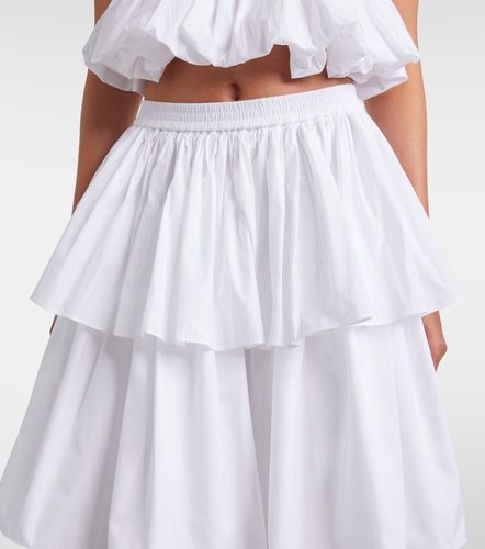 Alaïa Gonna midi in cotone a balze con volant - Alaia - Modalova