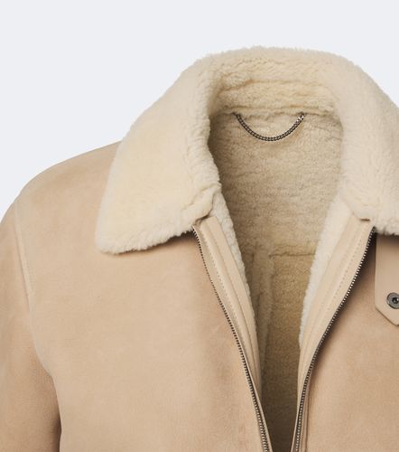 Giacca blouson in suede con shearling - Canali - Modalova