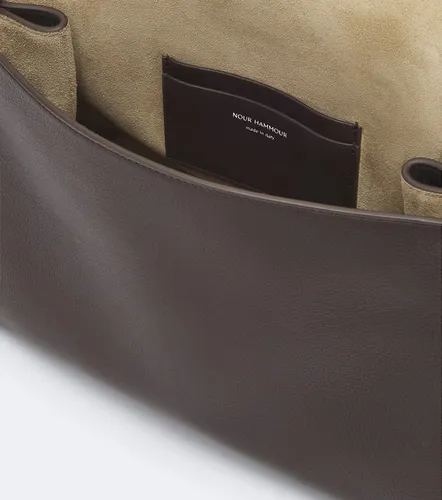 Amal Mini leather top-handle bag - Nour Hammour - Modalova