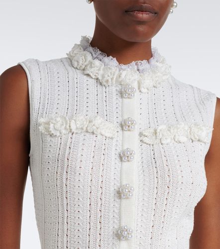Embellished knitted cotton minidress - Self-Portrait - Modalova