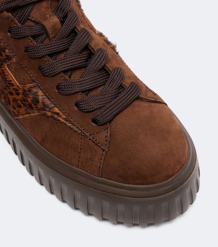 Zapatillas con plataforma H645 de piel con pelo - Hogan - Modalova