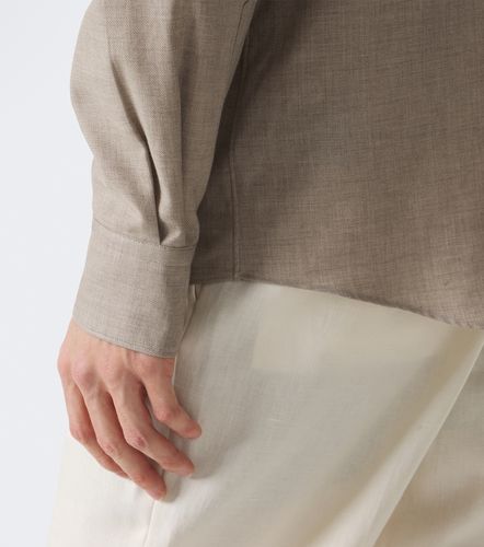 Zegna Camisa de algodón y cachemir - Zegna - Modalova