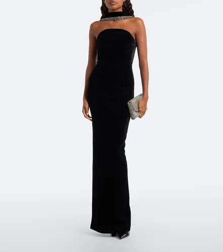 Embellished halterneck velvet gown - Roland Mouret - Modalova