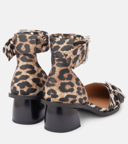 Ganni Leopard-print satin pumps - Ganni - Modalova