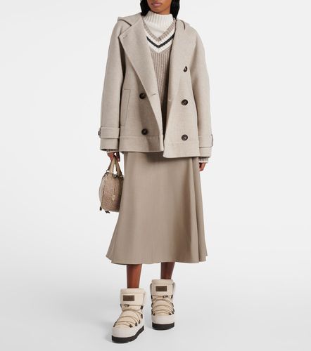 Shearling-lined corduroy and suede snow boots - Brunello Cucinelli - Modalova