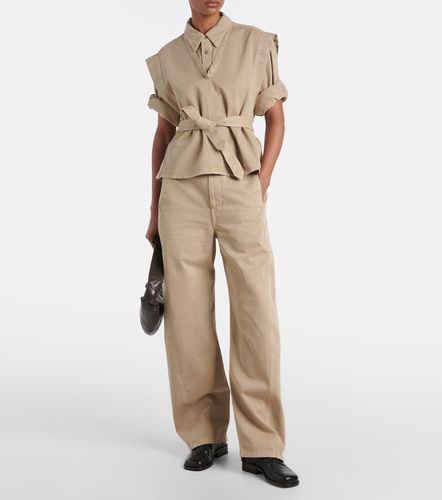 Chaleco en denim de sarga de algodón con cinturón - Lemaire - Modalova
