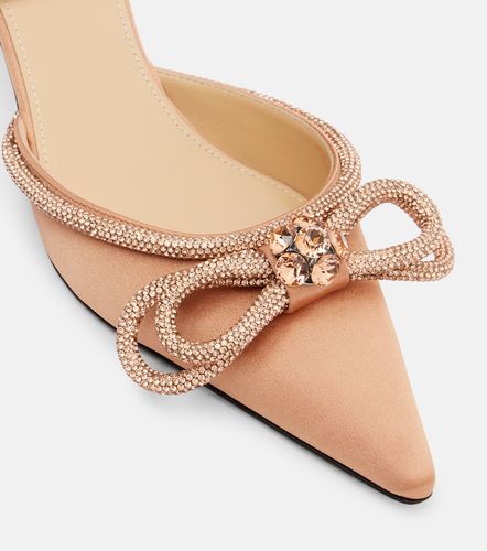 Pumps Double Bow 65 in raso con cristalli - Mach & Mach - Modalova