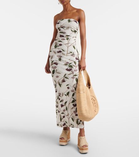 Logo embroidered raffia tote bag - Stella McCartney - Modalova