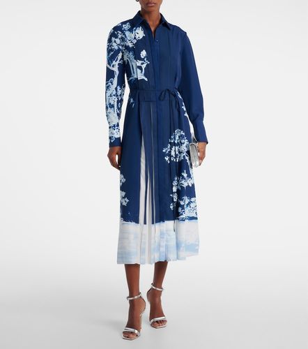 Abito midi con stampa e cintura - Erdem - Modalova